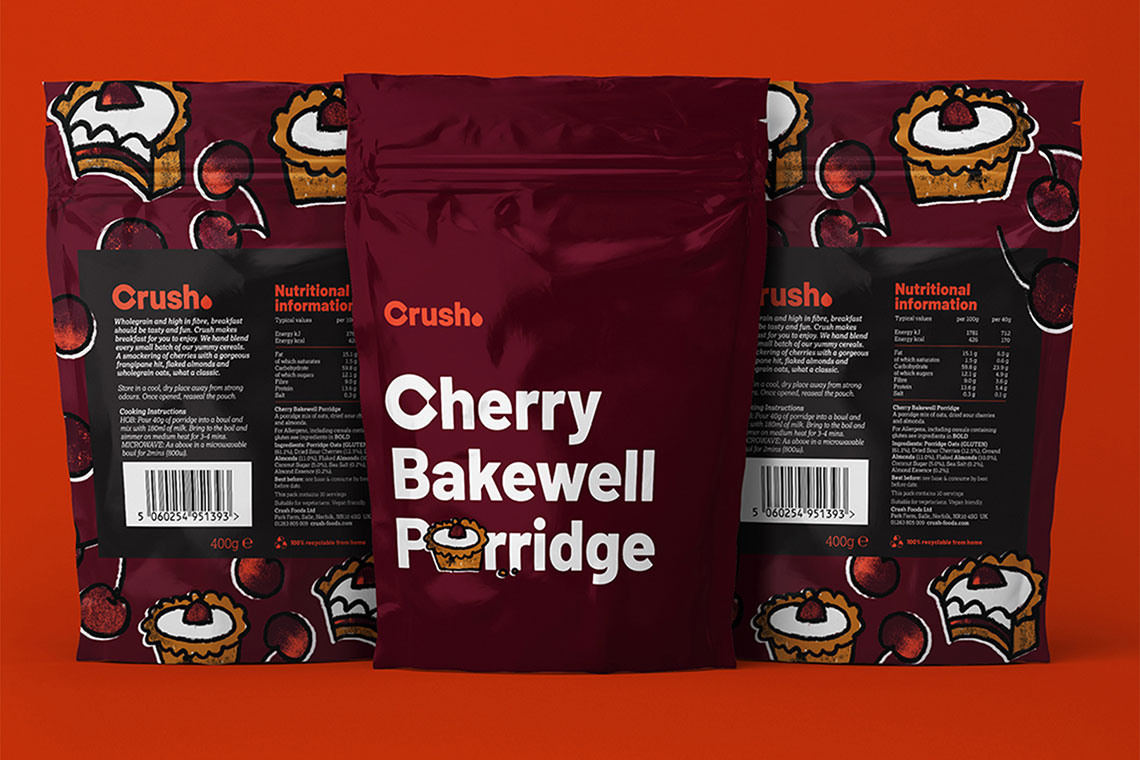 Crush Cherry Bakewell Porridge
