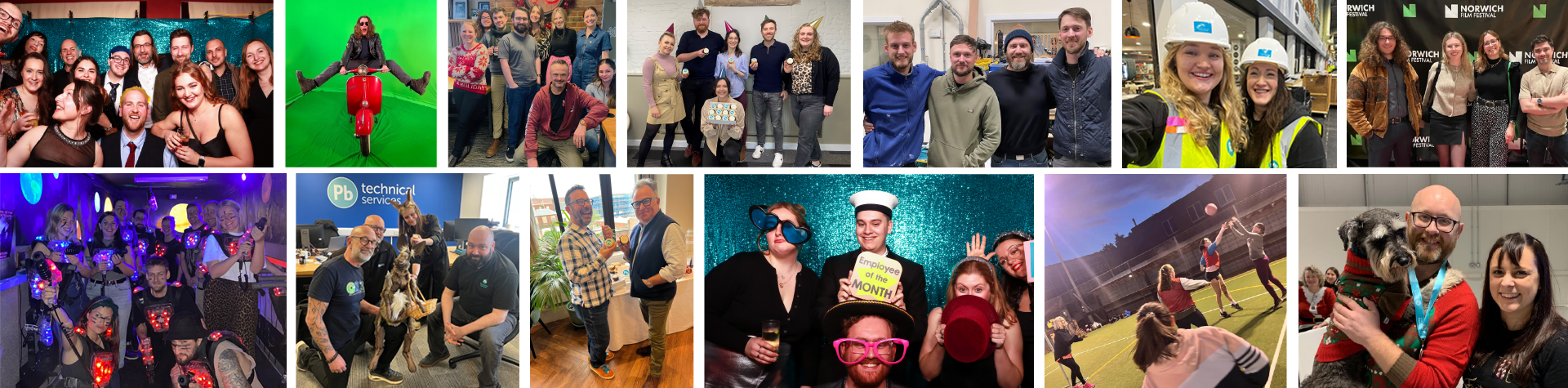 production bureau about us banner image working together multiple projects