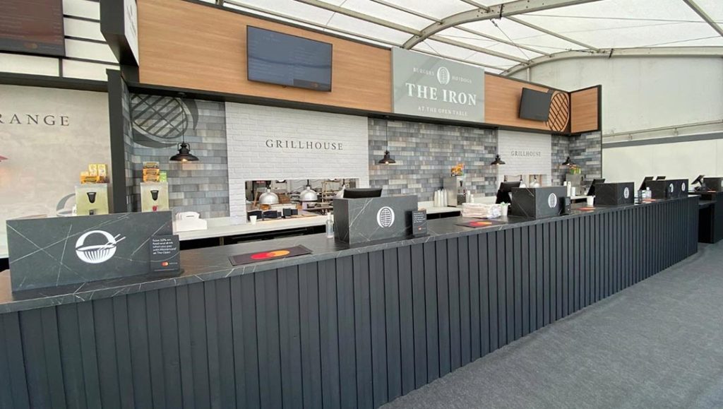 production bureau installations modern advertised branded bar space area