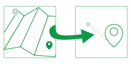 illustration showing Local crew utilised where possible to cut down on travel