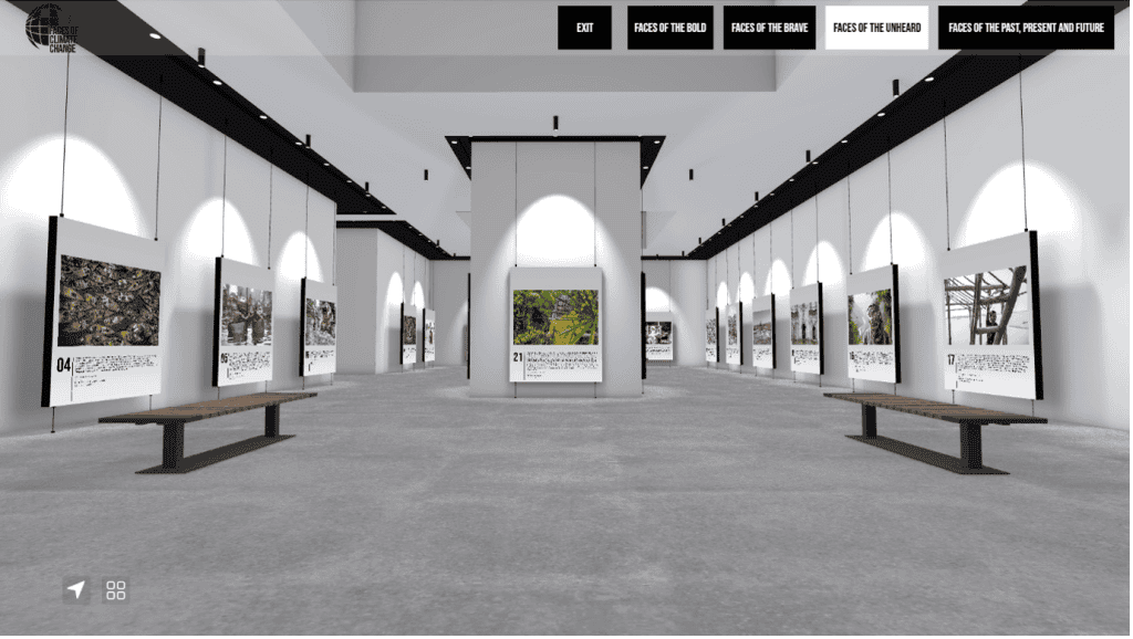 3d digital environment virtual gallery focusing on climate change production bureau case study
