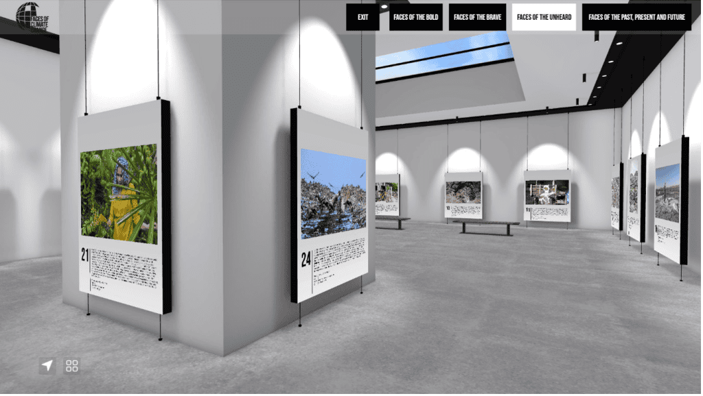 3d digital environment virtual gallery focusing on climate change production bureau case study