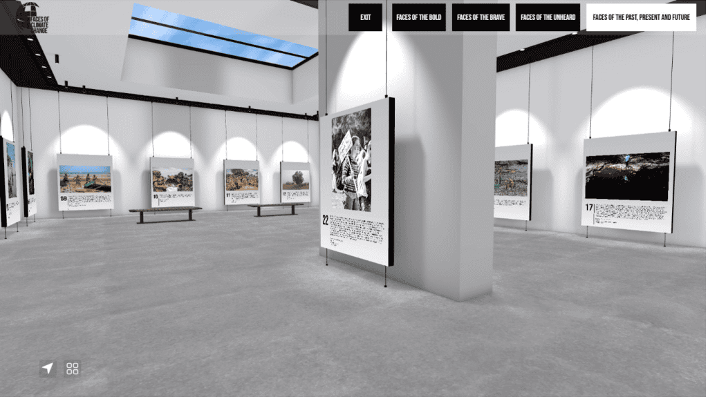 3d digital environment virtual gallery focusing on climate change production bureau case study