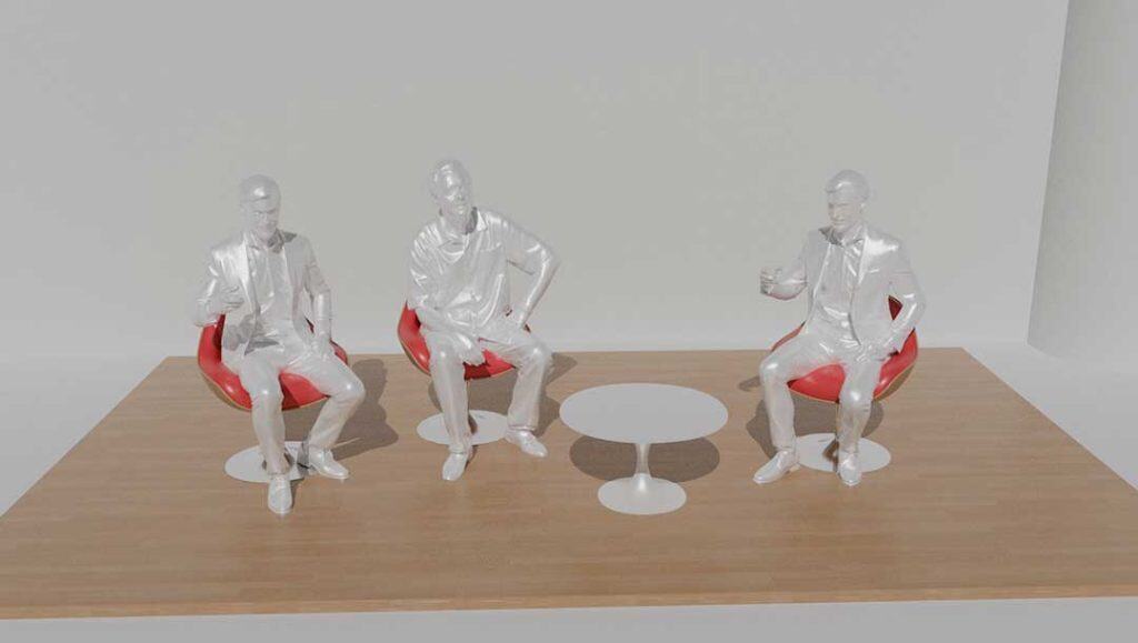 3d generated virtual environment showing the virtualisation for the live event