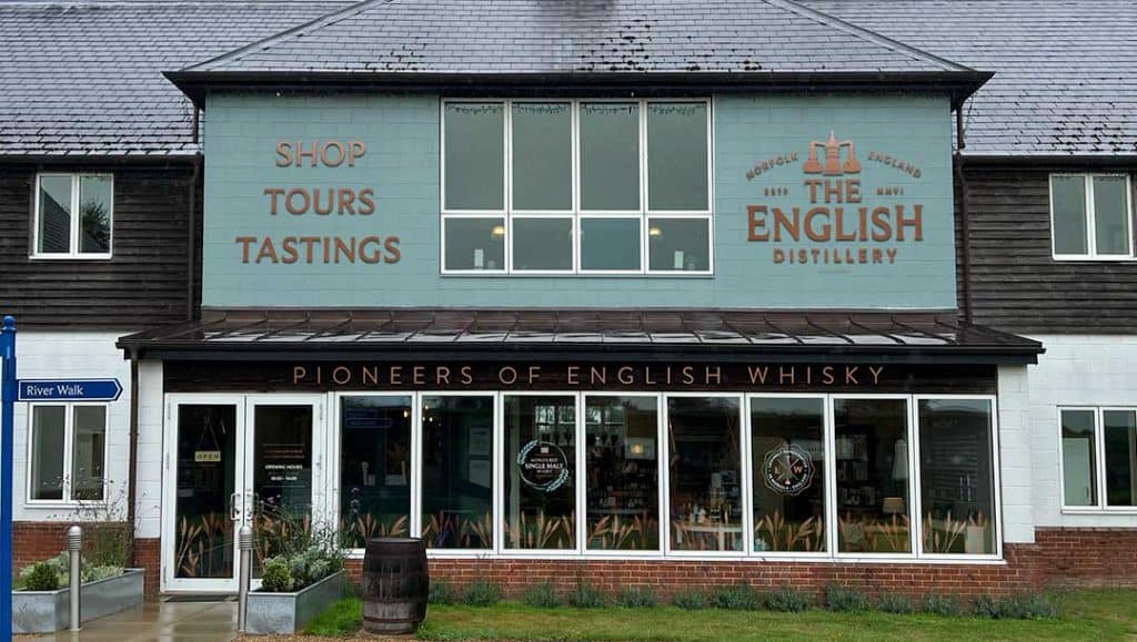 the english distillery norfolk whiskey rebranding case study with production bureau shop front new signs