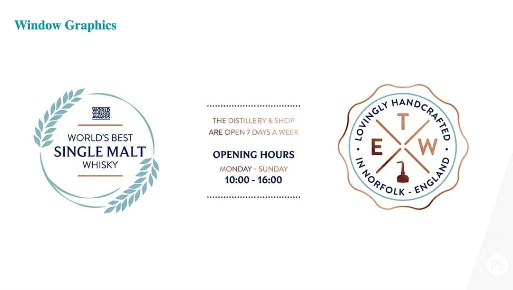 the english distillery norfolk whiskey rebranding case study with production bureau new font and colour scheme for the rebrand