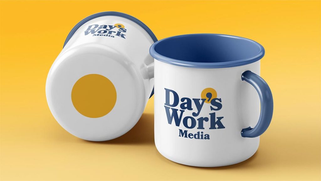 days work media rebrand by production bureaus graphic design team