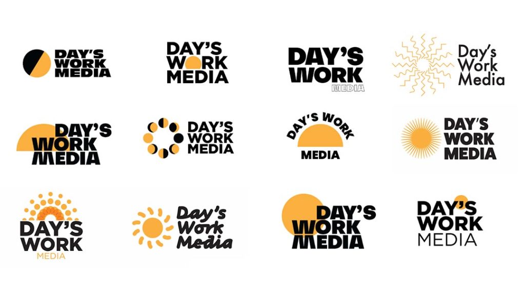 days work media rebrand by production bureaus graphic design team
