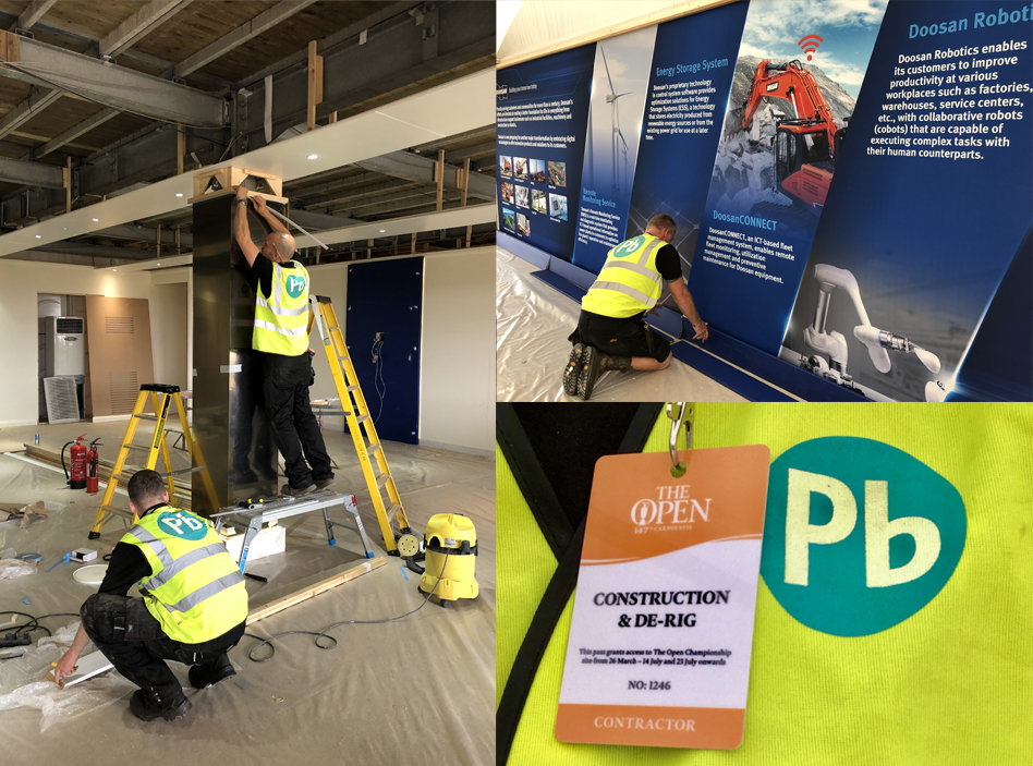 banner for doosan case study with production bureau with designing and delivering exhibition and hospitality areas