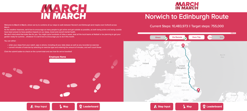 internal mobile and desktop application made by production bureau digital team for raising awareness for mental health