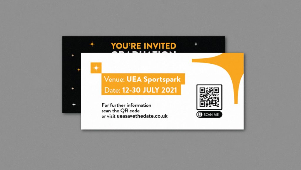 uea university of east anglia graduation ticket designed by production bureau ceremony