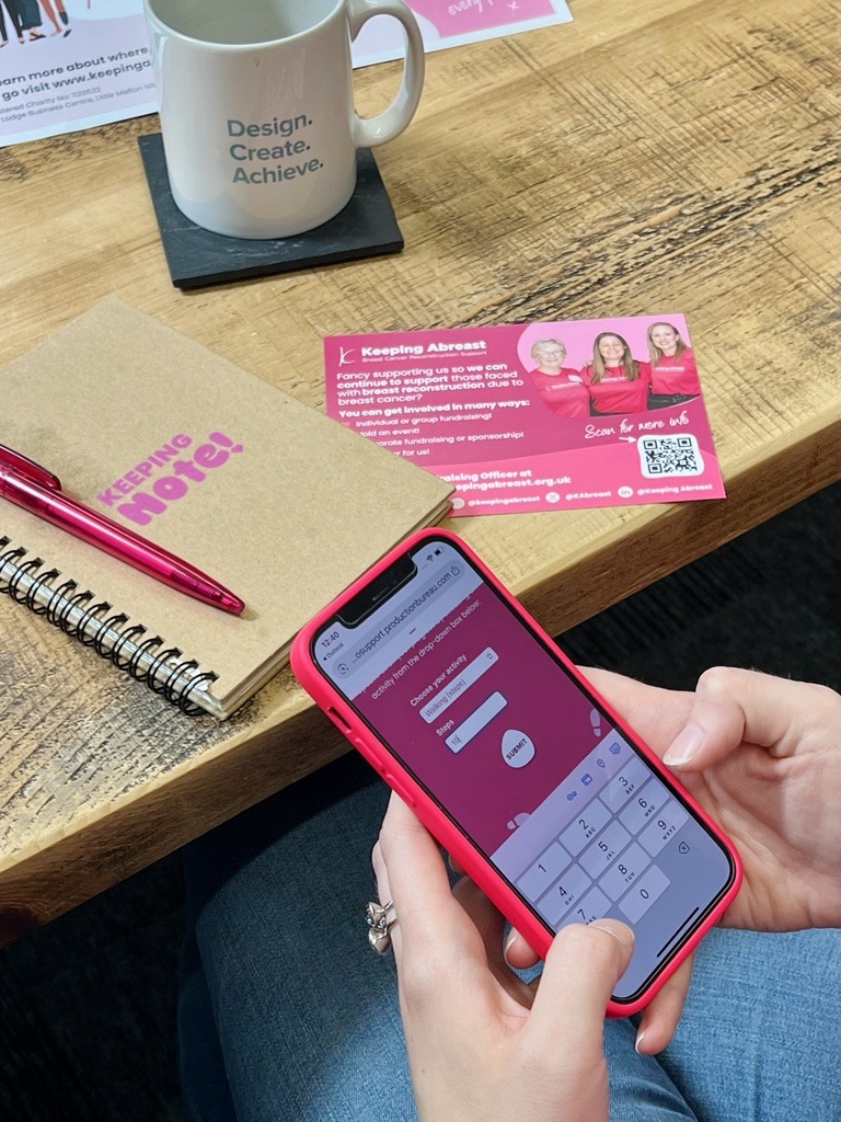 keeping abreast step up to support mobile application made by production bureau digital team for raising awareness and money for breast cancer