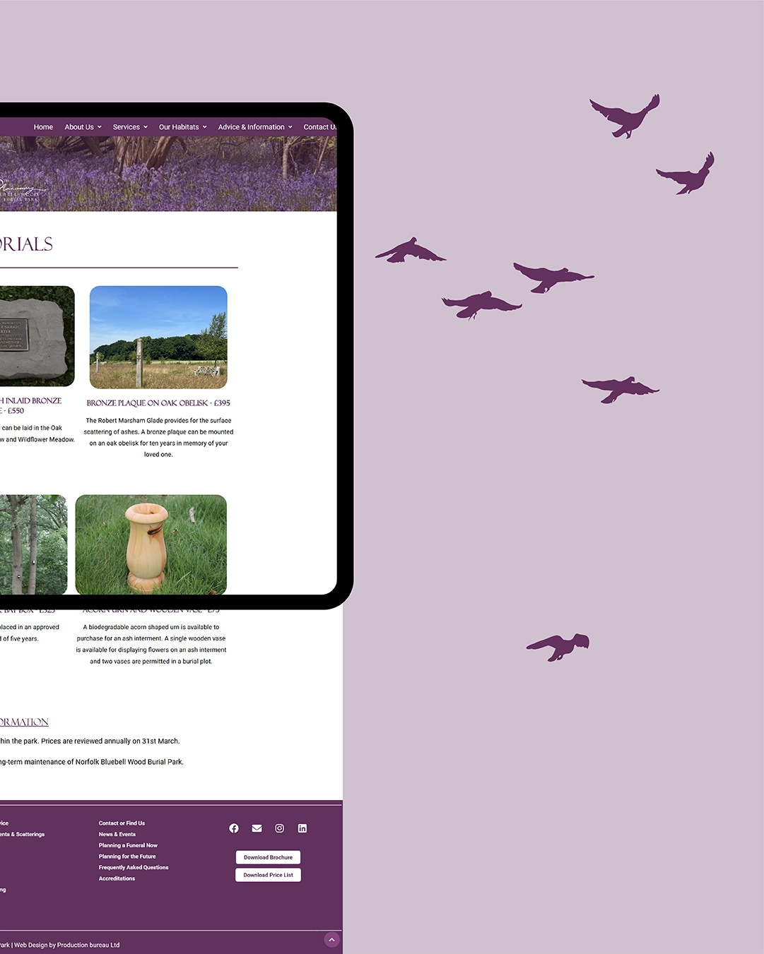 Norfolk Bluebell Wood Burial Park Case Study Production bureau Pb Studio